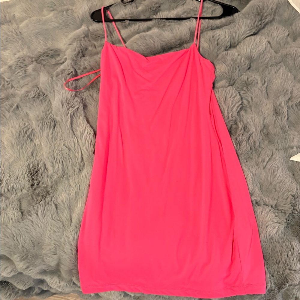 Vibrant Pink Slip Dress